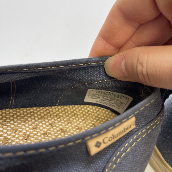 Columbia Vulc N Vent Boat Shoes Mens 12 US Navy Blue Canvas Slip On Sneakers - Picture 10 of 13